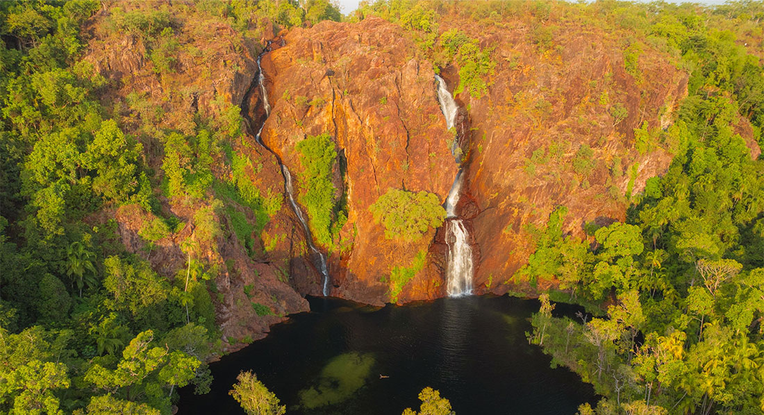 Arial view of Wangi Falls